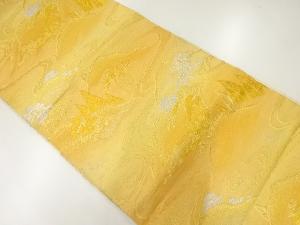 アンティーク　遠山に流水模様織出し袋帯（材料）